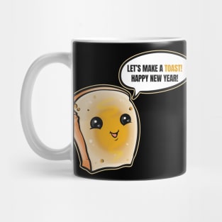 Slice of Bread Making A Toast For A Happy New Year Mug